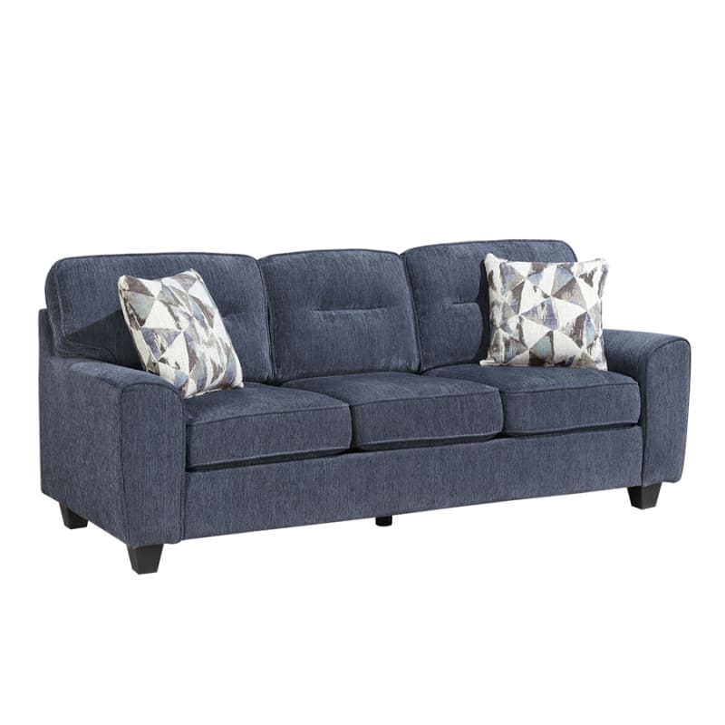 Bennett Modern Upholstered Sofa in Blue Chenille Fabric by Home Elegance - HEL-8416BU-3