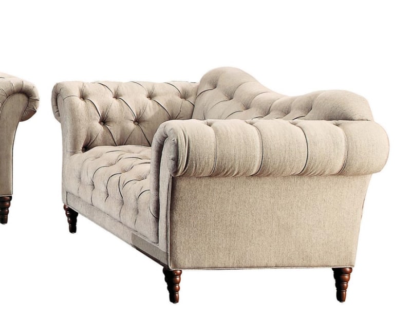 St. Claire Love Seat in Brown by Home Elegance - HEL-8469-2
