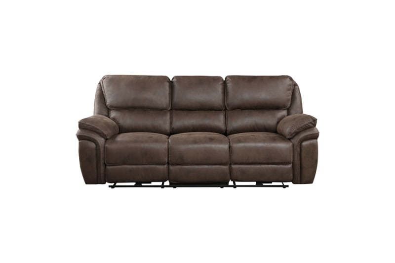 Proctor Power Double Reclining Sofa in Brown Fabric by Home Elegance - HEL-8517BRW-3PW
