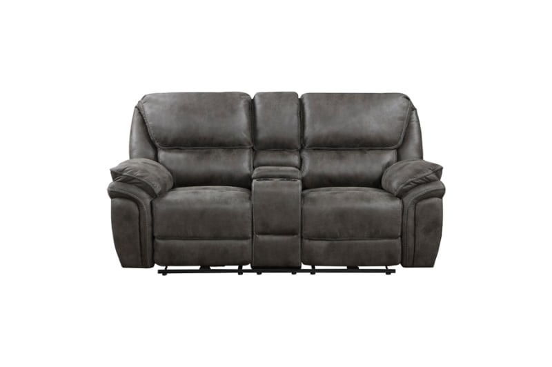 Proctor Power Double Reclining Love Seat in Gray Fabric by Home Elegance - HEL-8517GRY-2PW