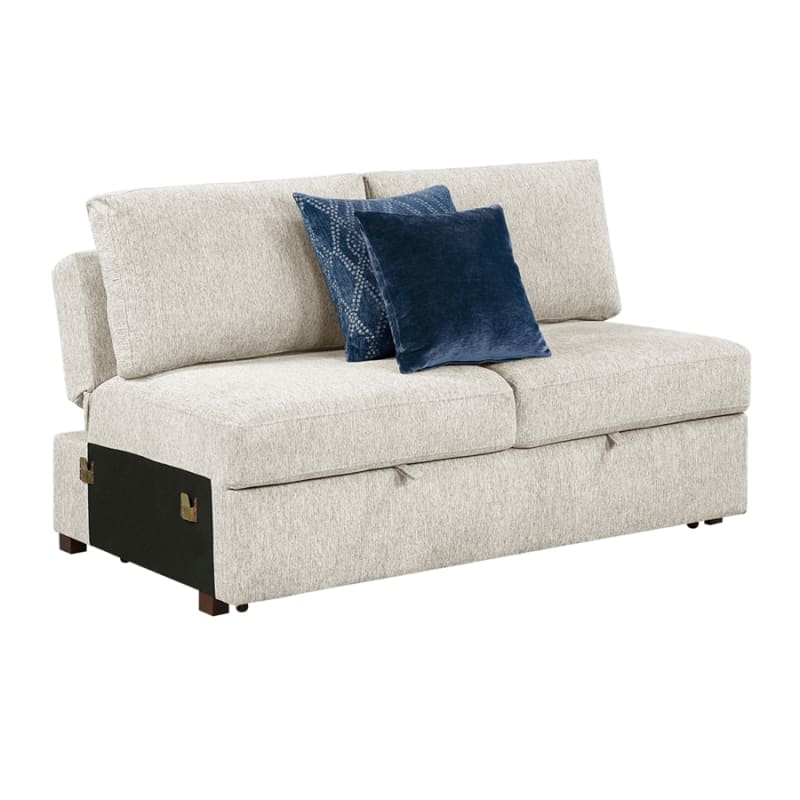 Isla Sleeper Loveseat with Pull-out Bed in Beige Microfiber by Home Elegance - HEL-8548BE-2ACL