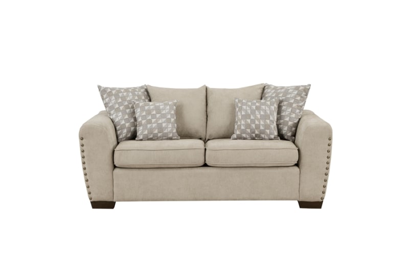 Silverthorne Love Seat in Light Brown Fabric by Home Elegance - HEL-8579SS-2