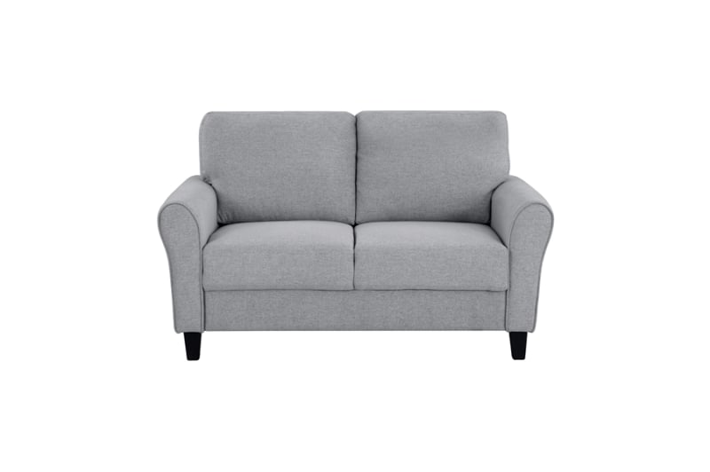 Ellery Love Seat in Dark Gray Fabric by Home Elegance - HEL-9209DG-2