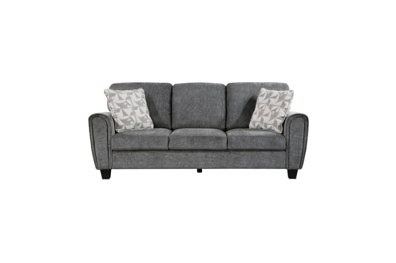Duncan Sofa in Dark Gray Fabric by Home Elegance - HEL-9214GY-3