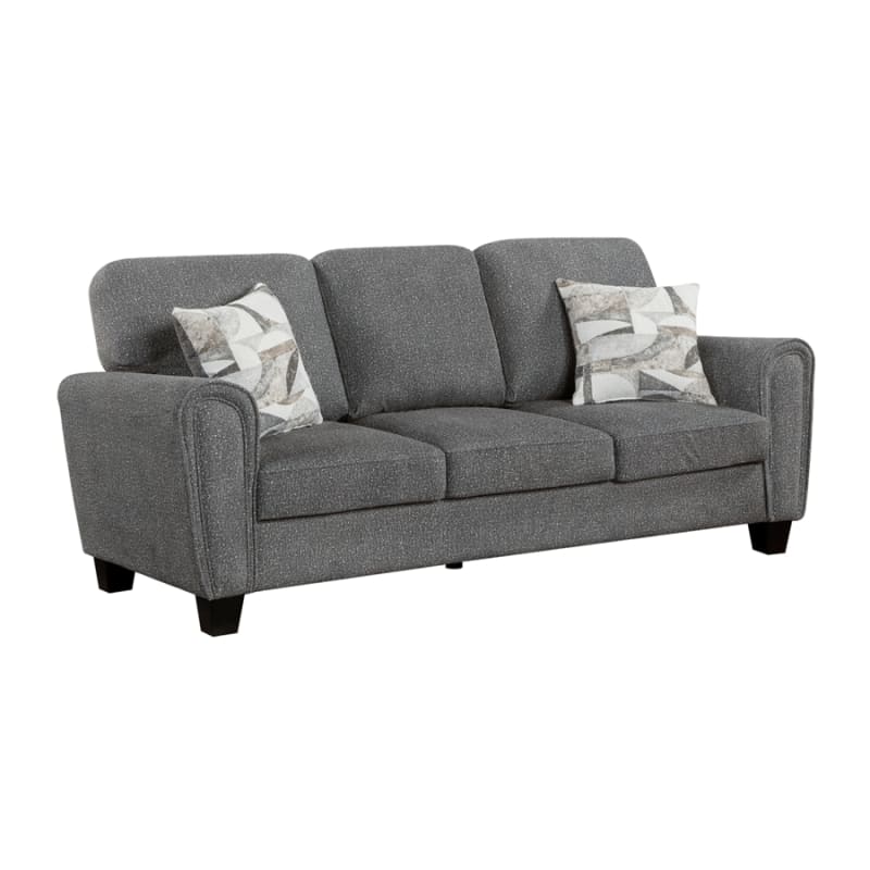 Lemond Contemporary Upholstered Sofa in Dark Gray Chenille Fabric by Home Elegance - HEL-9214NGH-3