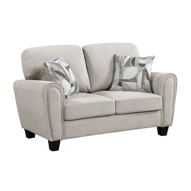 Lemond Upholstered Loveseat in Gray Chenille Fabric Upholstery Finish by Home Elegance - HEL-9214NPG-2