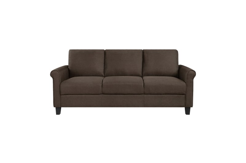 Kenmare Sofa in Chocolate Fabric by Home Elegance - HEL-9235CH-3