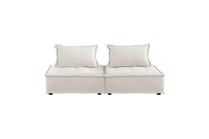 Inman Love Seat in Beige Fabric by Home Elegance - HEL-9237BE-2
