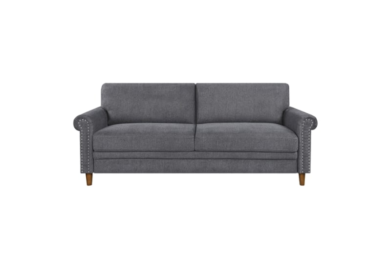 Kinsale Sofa in Dark Gray Fabric by Home Elegance - HEL-9240DGY-3