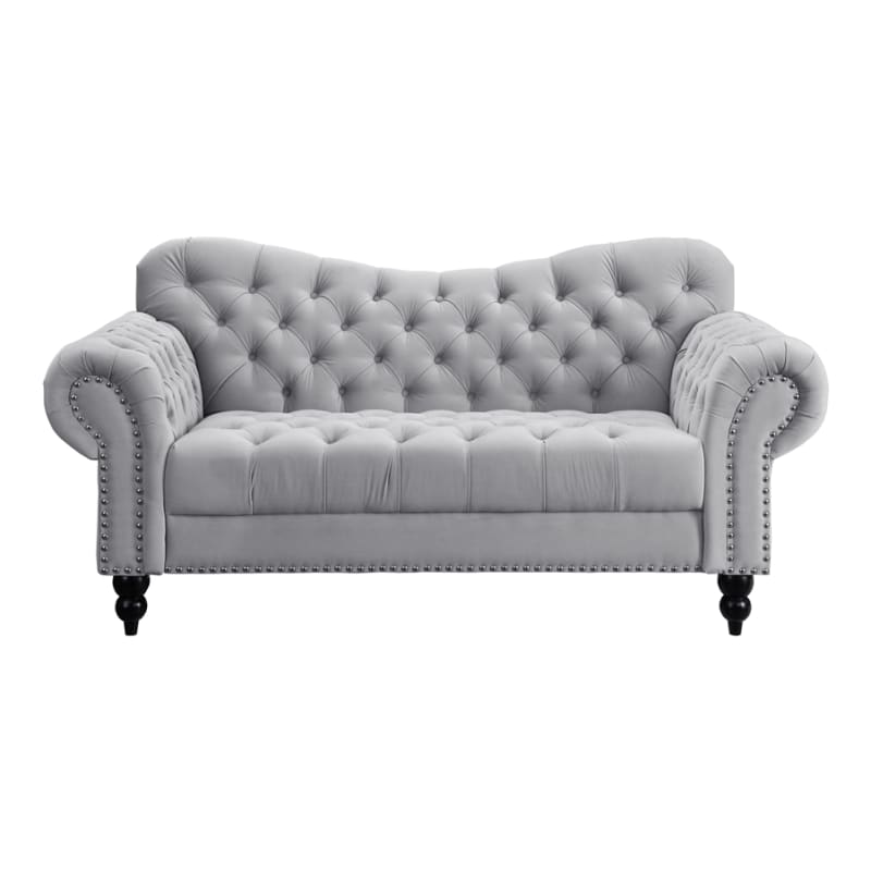 Rosalie Love Seat in Light Gray by Home Elegance - HEL-9330GY-2