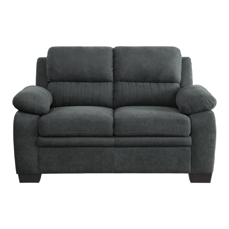 Holleman Love Seat in Dark Gray by Home Elegance - HEL-9333DG-2