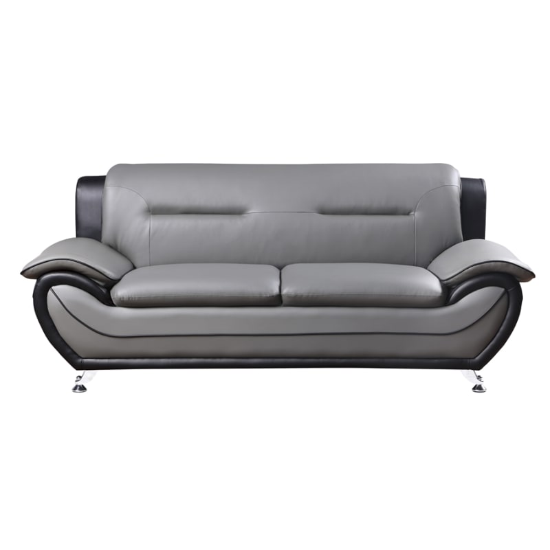 Matteo Sofa in Gray & Black by Home Elegance - HEL-9419-3