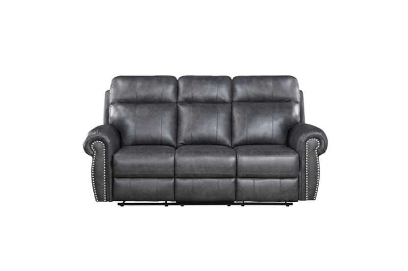 Granville Double Reclining Sofa in Gray Fabric by Home Elegance - HEL-9488GY-3