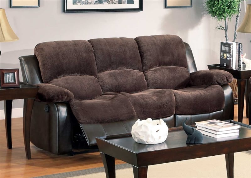 Cranley Power Double Reclining Sofa in Chocolate by Home Elegance - HEL-9700FCP-3PW