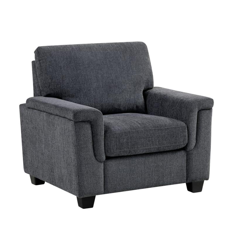 Chelsea Upholstered Chair in Dark Gray Chenille Fabric Upholstery by Home Elegance - HEL-9746DG-1