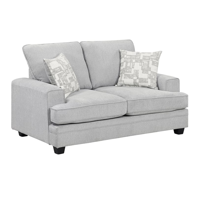 Sarah Modern Upholstery Loveseat in Stone Gray Chenille by Home Elegance - HEL-9747SN-2