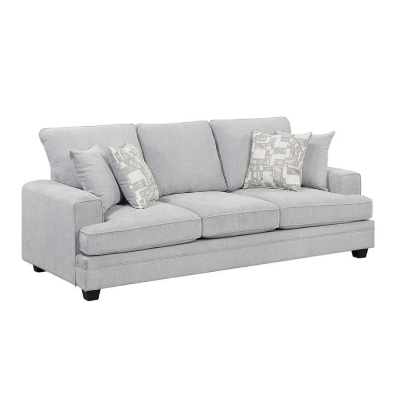 Sarah Modern Upholstery Sofa in Stone Gray Chenille by Home Elegance - HEL-9747SN-3
