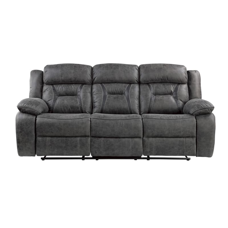 Madrona Hill Double Reclining Sofa in Gray by Home Elegance - HEL-9989GY-3