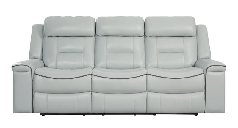 Darwan Double Lay Flat Reclining Sofa in Light Gray by Home Elegance - HEL-9999GY-3