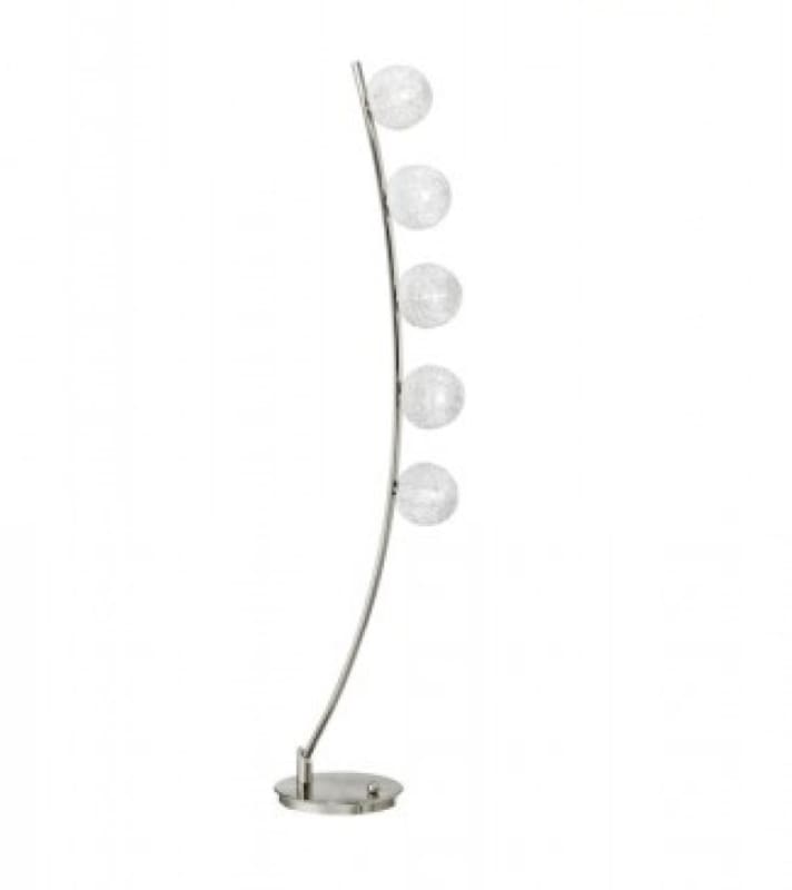 Inara Floor Lamp in Satin Nickel by Home Elegance - HEL-H11303