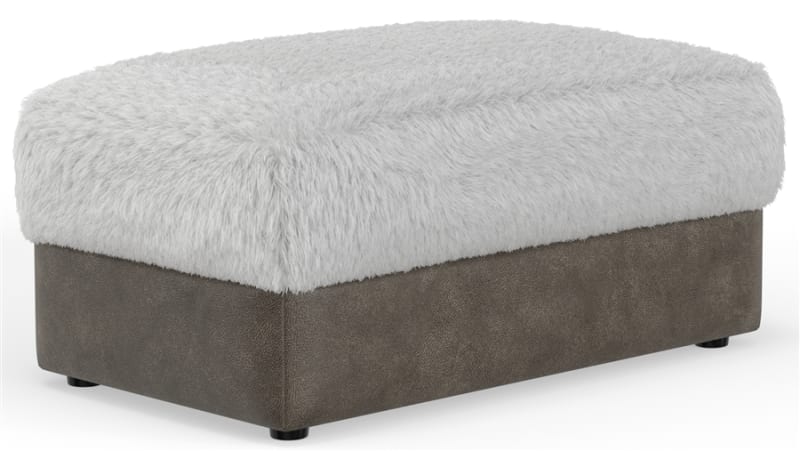 Snowball Ottoman in Taupe and Natural Fabric by Jackson Furniture - 1320-10