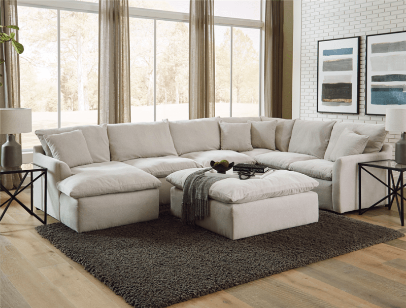 Harper 4 Piece Sectional in Oyster Fabric by Jackson Furniture - 1345-R