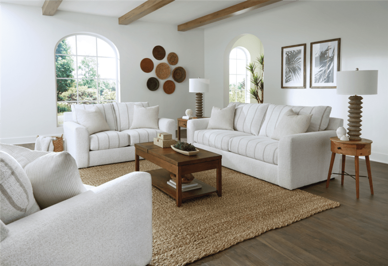 Lindsey 2 Piece Sofa Set in Snow Fabric by Jackson Furniture - 2288