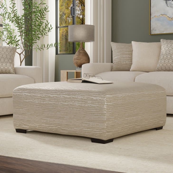 Hyde Park Cocktail Ottoman in Dove Fabric by Jackson Furniture - 2301-28-D