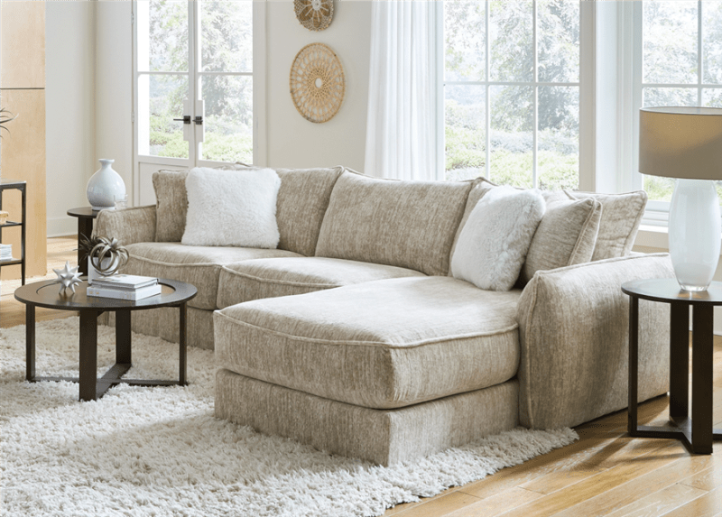 Bucktown 2 Piece Sectional in Natural Parchment Fabric by Jackson Furniture - 2306-2