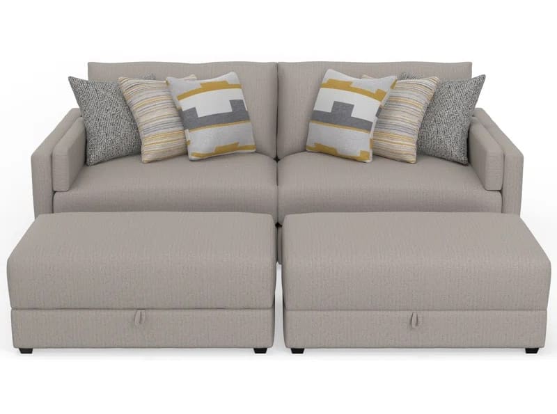 Trevor 4 Piece Sofa Set in Nickel Fabric by Jackson Furniture - 2405-4-N
