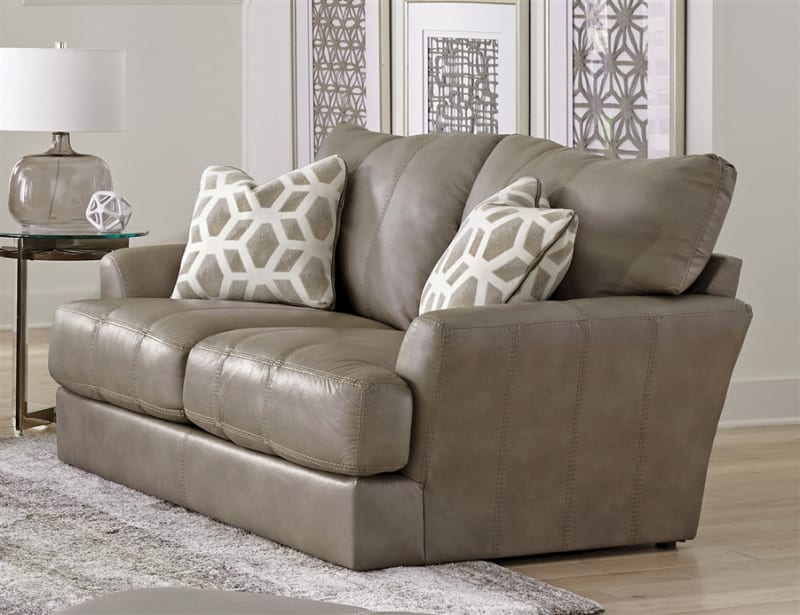 Prato Loveseat in Putty Leather by Jackson Furniture - 2482-02-P
