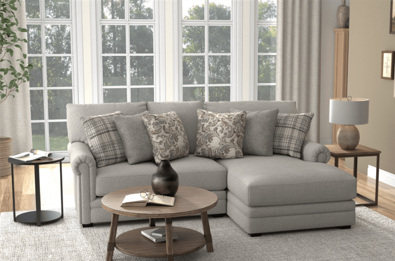 Livingston 2 Piece Chaise Sectional in Linen Fabric by Jackson Furniture - 3345-2R