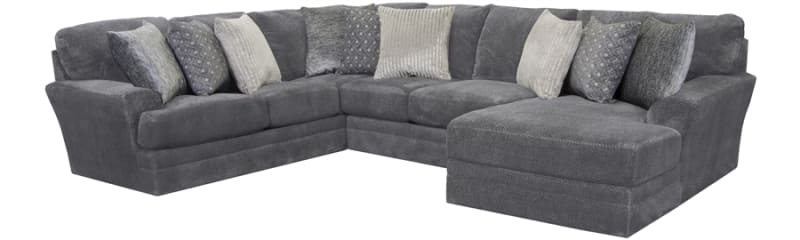 Mammoth 3 Piece Sectional in Smoke Fabric by Jackson Furniture - 4376-3C-S