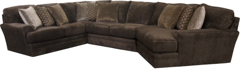 Mammoth 3 Piece Sectional in Chocolate Fabric by Jackson Furniture - 4376-3L-CH
