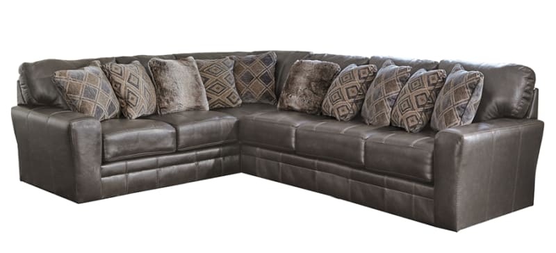 Denali 3 Piece Sectional in Steel Leather by Jackson Furniture - 4378-03L-S