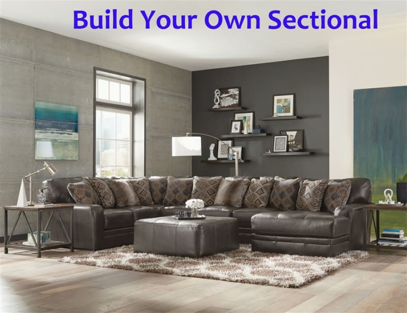 Denali Steel Leather BUILD YOUR OWN Sectional Jackson Furniture
