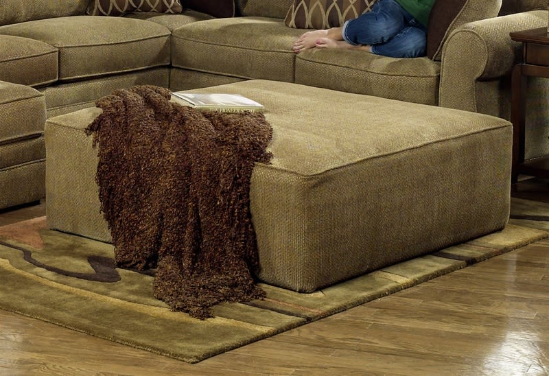 Magnitude Oversized Ottoman in Desert Chenille Fabric by Jackson