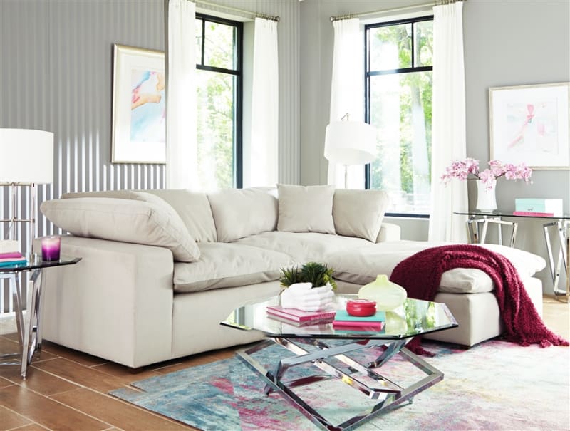 Posh 2 Piece Sectional Sofa in Porcelain Fabric by Jackson Furniture - 4445-2-P