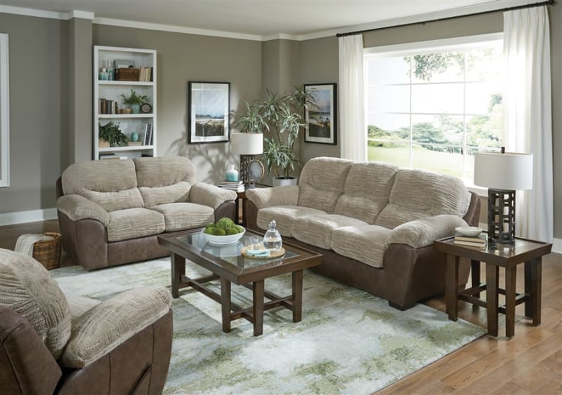 McMahon 2 Piece Sofa Set in Bark Two Tone Fabric by Jackson Furniture - 5455-SET