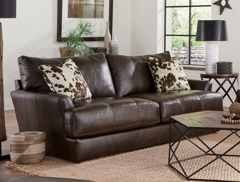 Pavia Sofa in Cocoa Leather by Jackson Furniture - 5482-03