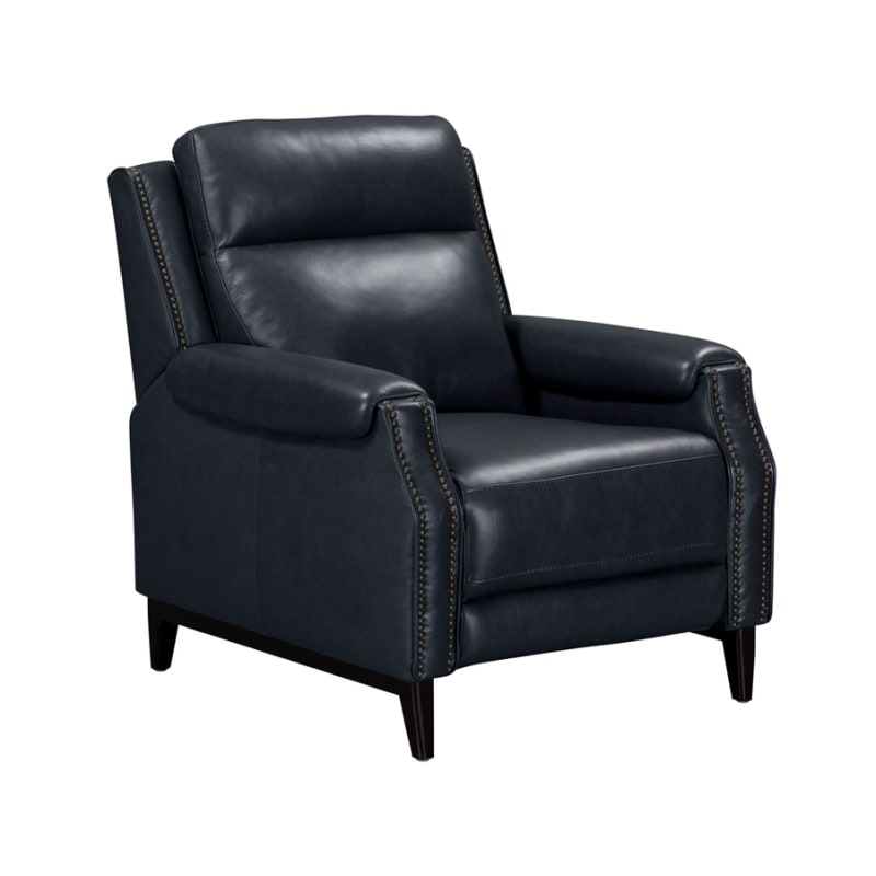 Rawling Transitional Pushback Recliner Chair in York Navy Leather Finish by Liberty Furniture - LIB-03NY-10M