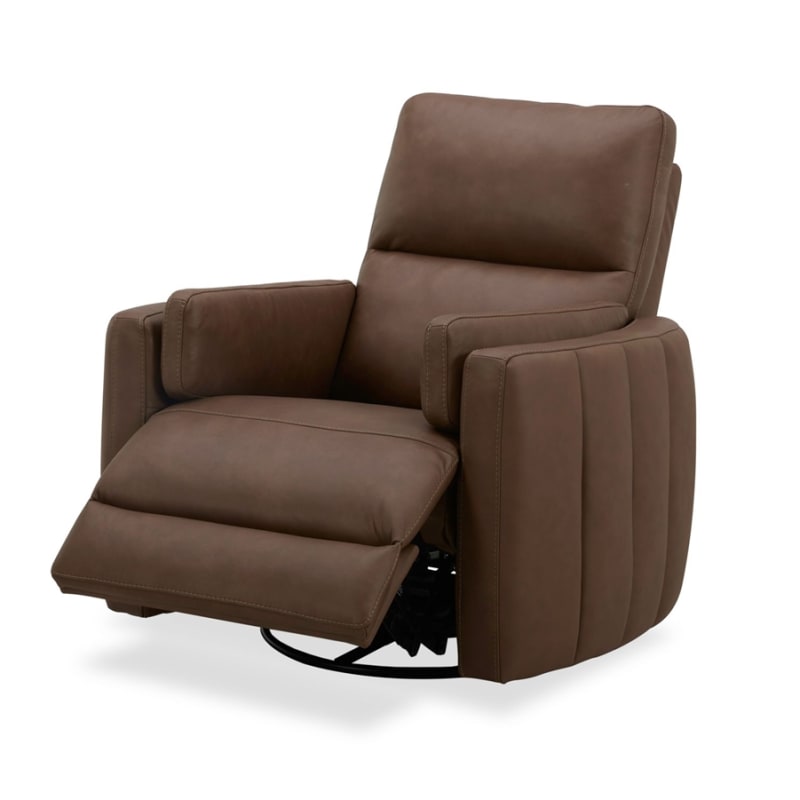 Reilly Swivel Glide Power Recliner Chair in Aline Saddle Leather Finish by Liberty Furniture - LIB-07SD-13P