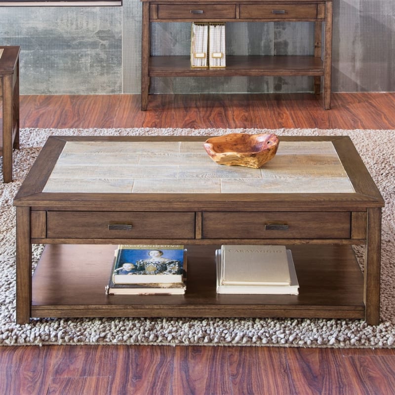 Mesa Valley Cocktail Table in Tobacco Finish by Liberty Furniture - LIB-147-OT1010