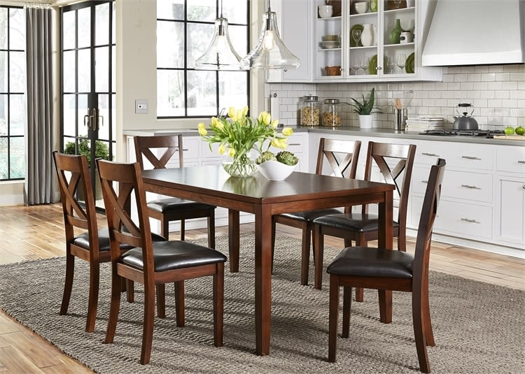 Thornton 7 Piece Dining Set in Russet Finish by Liberty Furniture - 164-CD-7RLS
