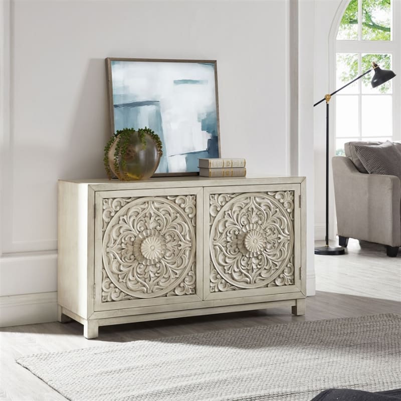 Sundance 2 Door 48 Inch Accent Cabinet in Antique Linen Finish by Liberty Furniture - LIB-2057W-AC4629