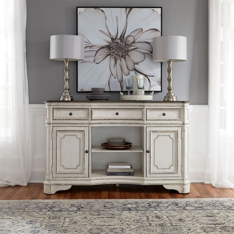 Magnolia Manor Server in Antique White Finish by Liberty Furniture - 244-SR6238
