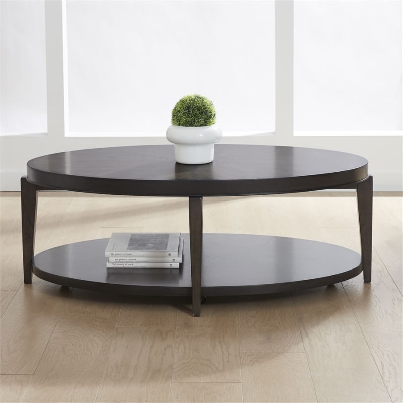 Penton Oval Cocktail Table in Espresso Stone Finish by Liberty Furniture - 268-OT