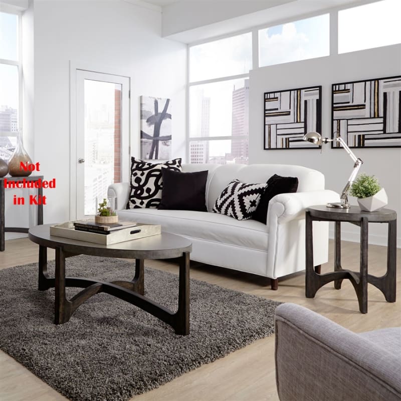 Cascade 3 Piece Oval Cocktail Table Set in Wirebrush Rustic Brown Finish by Liberty Furniture - LIB-292-OT-3PCS