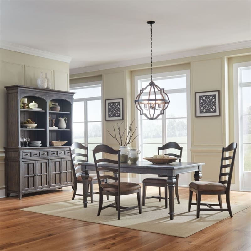 Paradise Valley 5 Piece Rectangular Dining Room Set in Saddle Brown by Liberty Furniture - LIB-297-DR-5RLS
