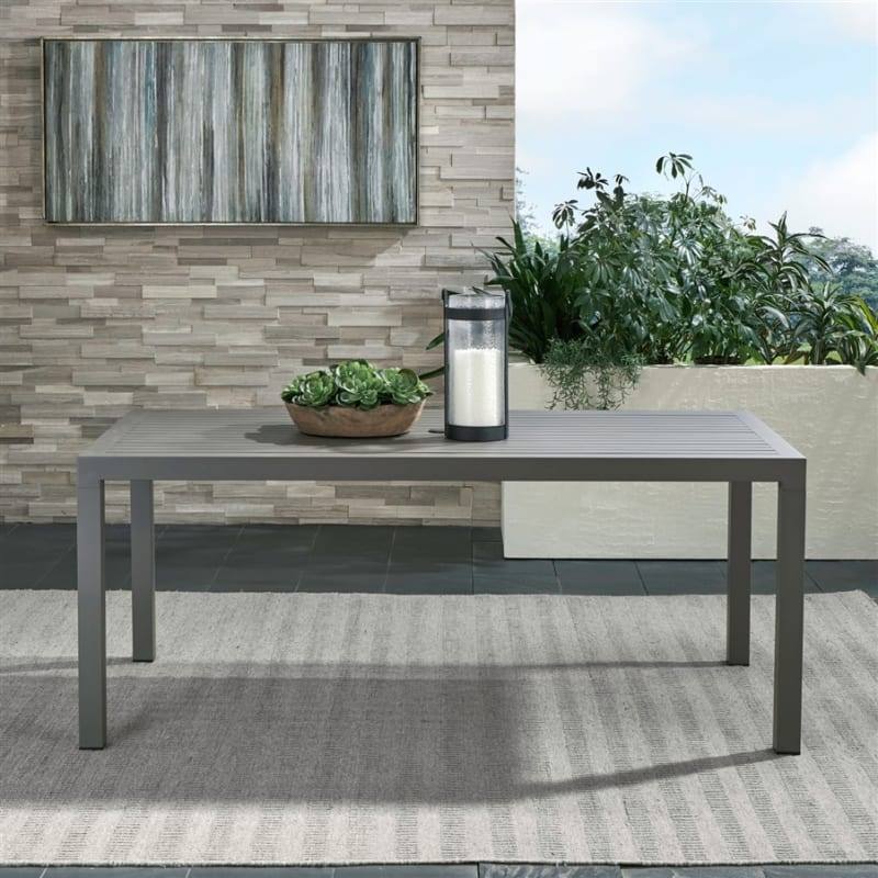 Plantation Key Outdoor Rectangular Leg Table in Granite Finish by Liberty Furniture - LIB-3001-ODT3671-GT